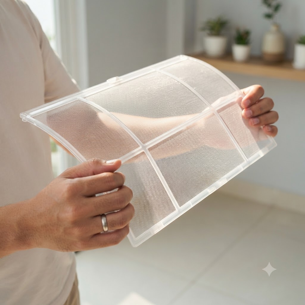 Lưới lọc máy lạnh sau khi được làm sạch bụi bẩn